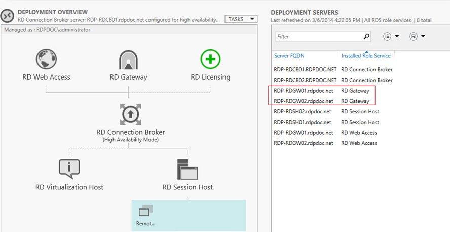 Remote Desktop Services Kemp Support